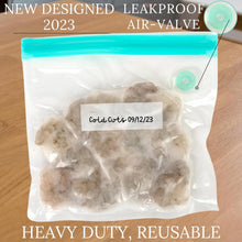 Load image into Gallery viewer, Sous Vide Bags with Pump 20pack Pint,Quart,Gallon Reusable Vacuum Food Storage Bags, Freezer Safe, Commercial Grade, Heavy Duty, BPA Free, Great for vac storage, or sous vide