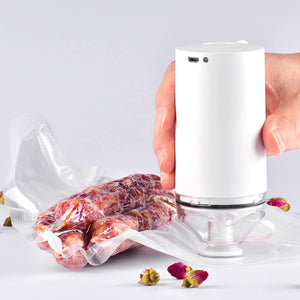 SousBear Electric Vacuum Sealer Pump Handheld, 5count Reusable Vacuum Zipper Bags, 2 Clips for Sous Vide Cooking and Food Storage